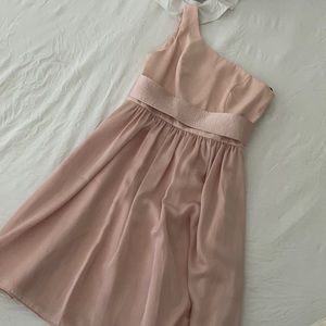 White by Vera wang bridesmaid dress pink